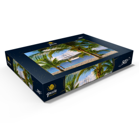 Darstellung des Puzzle Motivs Windjammer Sea Cloud vor Palm Island, Grenadinen, Karibik - Puzzleteile: 500