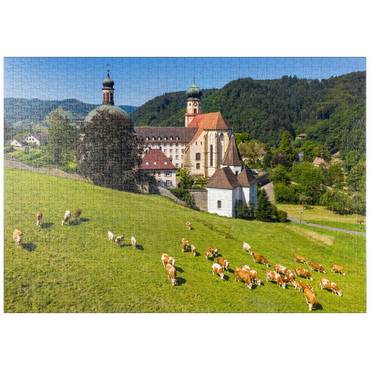 puzzleplate Kloster St. Trudpert im Münstertal im südlichen Schwarzwald 1000 Puzzle