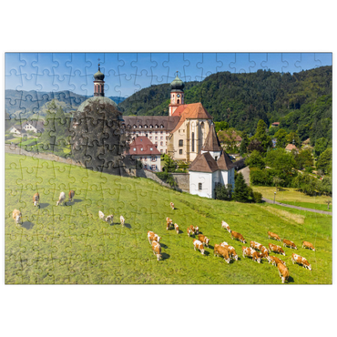 puzzleplate Kloster St. Trudpert im Münstertal im südlichen Schwarzwald 200 Puzzle