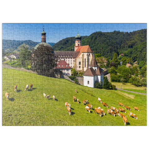 puzzleplate Kloster St. Trudpert im Münstertal im südlichen Schwarzwald 500 Puzzle