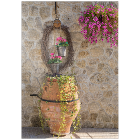 Darstellung des Puzzle-Motivs Amphore mit Blumen – Puzzleteile: 1000
