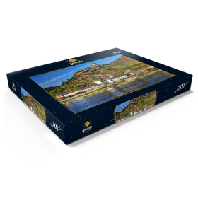 Alternative Darstellung des Puzzle-Motivs Blick über den Rhein mit Burg Gutenfels in Kaub, Rheintal – Puzzleteile: 200