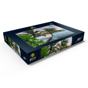 Alternative Darstellung des Puzzle-Motivs Abend an der Anse Volbert, Insel Praslin, Seychellen – Puzzleteile: 500