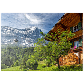 Darstellung des Puzzle Motivs Neue Seilbahn Eiger Express zum Eiger Gletscher (2320m) - Puzzleteile: 100