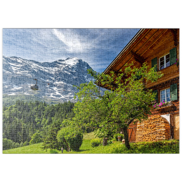 puzzleplate Neue Seilbahn Eiger Express zum Eiger Gletscher (2320m) 500 Puzzle