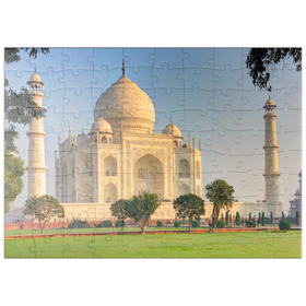 Darstellung des Puzzle Motivs Taj Mahal, Agra, Uttar Pradesh, Indien - Puzzleteile: 100