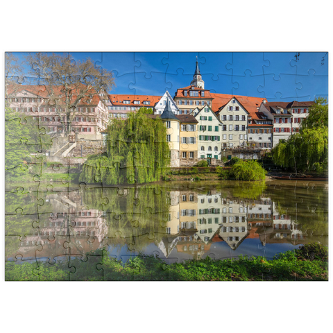puzzleplate Tübinger Altstadt mit Stiftskirche am Neckar 100 Puzzle