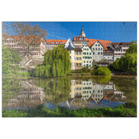 puzzleplate Tübinger Altstadt mit Stiftskirche am Neckar 500 Puzzle