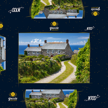 Weg zu einem Farmhaus am Cape Cornwall, Penwith Peninsula, Cornwall 1000 Puzzle Schachtel 3D Modell
