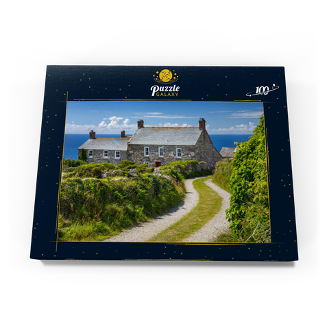 Weg zu einem Farmhaus am Cape Cornwall, Penwith Peninsula, Cornwall 100 Puzzle Schachtel Ansicht3