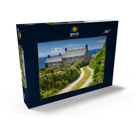 Weg zu einem Farmhaus am Cape Cornwall, Penwith Peninsula, Cornwall 500 Puzzle Schachtel Ansicht2