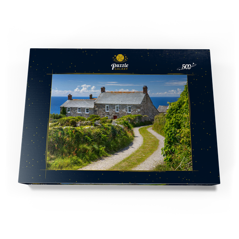 Weg zu einem Farmhaus am Cape Cornwall, Penwith Peninsula, Cornwall 500 Puzzle Schachtel Ansicht3