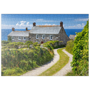 puzzleplate Weg zu einem Farmhaus am Cape Cornwall, Penwith Peninsula, Cornwall 500 Puzzle