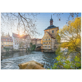 Darstellung des Puzzle Motivs Altes Rathaus an der Regnitz - Puzzleteile: 1000