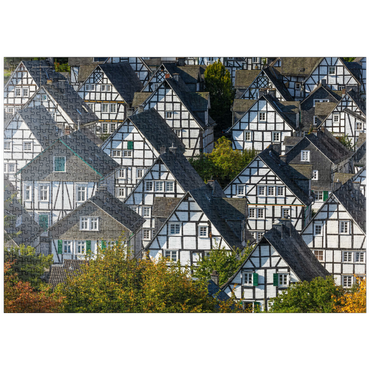 puzzleplate Fachwerkhäuser in der Siedlung Alter Flecken 1000 Puzzle