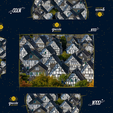 Fachwerkhäuser in der Siedlung Alter Flecken 1000 Puzzle Schachtel 3D Modell