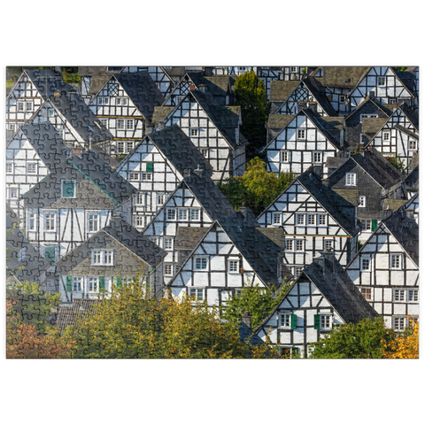 puzzleplate Fachwerkhäuser in der Siedlung Alter Flecken 500 Puzzle