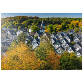 Darstellung des Puzzle-Motivs Blick über die Bergmannssiedlung Alter Flecken – Puzzleteile: 1000