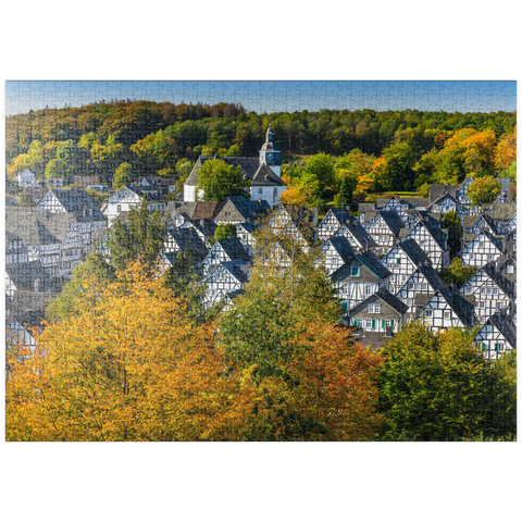 puzzleplate Blick über die Bergmannssiedlung Alter Flecken 1000 Puzzle