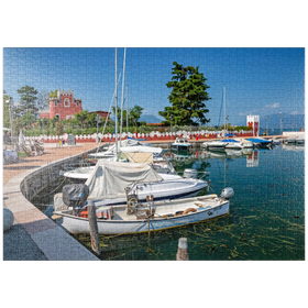 Darstellung des Puzzle-Motivs Hafen von Padenghe sul Garda – Puzzleteile: 1000