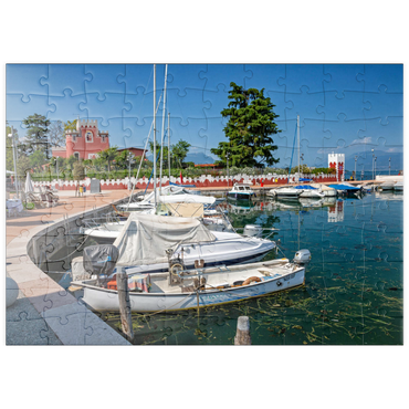 puzzleplate Hafen von Padenghe sul Garda 100 Puzzle