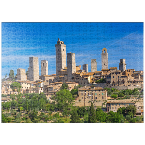 puzzleplate Geschlechtertürme von San Gimignano, Provinz Siena, Toskana 1000 Puzzle