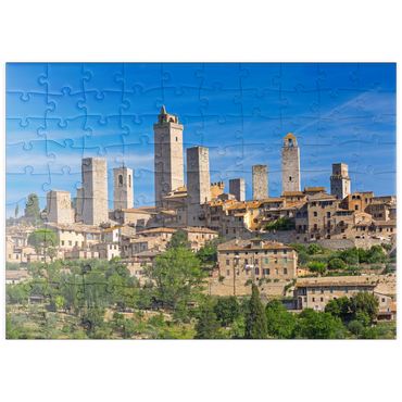 puzzleplate Geschlechtertürme von San Gimignano, Provinz Siena, Toskana 100 Puzzle