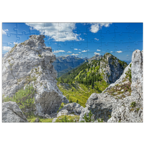 puzzleplate Landschaft am Teufelstättkopf (1758m) 100 Puzzle