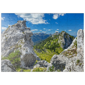 Darstellung des Puzzle Motivs Landschaft am Teufelstättkopf (1758m) - Puzzleteile: 100