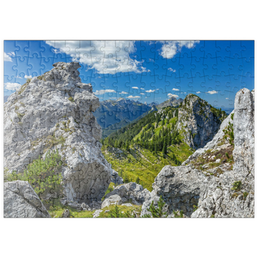 puzzleplate Landschaft am Teufelstättkopf (1758m) 200 Puzzle