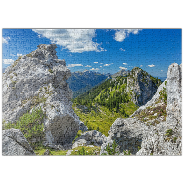 puzzleplate Landschaft am Teufelstättkopf (1758m) 500 Puzzle