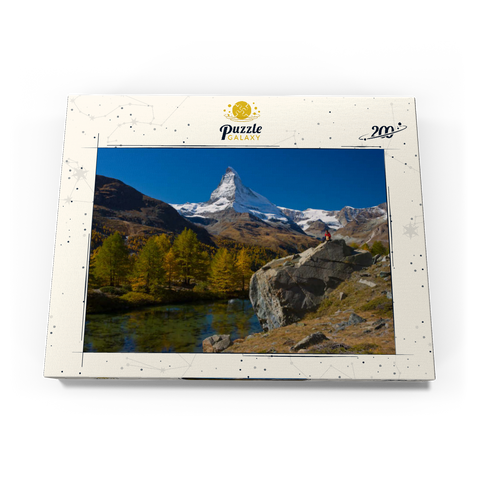 Grindjisee (2334 m) mit Blick auf das Matterhorn (4478 m) bei Zermatt (1620 m) 200 Puzzle Schachtel Ansicht3
