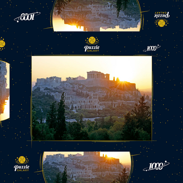 Akropolis in Athen, Griechenland 1000 Puzzle Schachtel 3D Modell