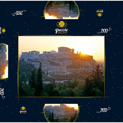 Akropolis in Athen, Griechenland 200 Puzzle Schachtel 3D Modell