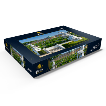 Französischer Garten mit dem Schloss Sanssouci und den Weinbergterrassen im Park 500 Puzzle Schachtel Ansicht1