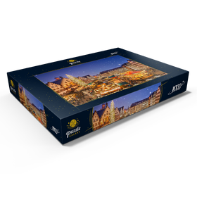 Alternative Darstellung des Puzzle-Motivs Weihnachtsmarkt auf dem Römerberg, Frankfurt – Puzzleteile: 1000
