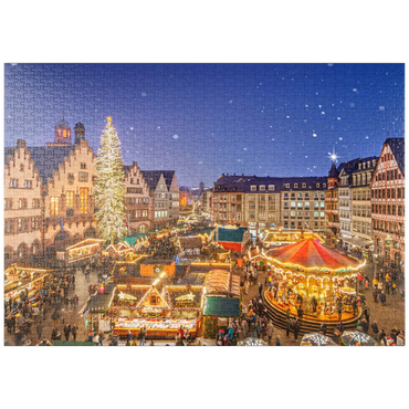 puzzleplate Weihnachtsmarkt auf dem Römerberg, Frankfurt 1000 Puzzle