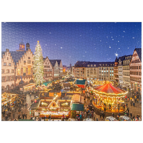 puzzleplate Weihnachtsmarkt auf dem Römerberg, Frankfurt 1000 Puzzle