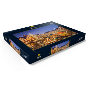 Darstellung des Puzzle Motivs Weihnachtsmarkt auf dem Römerberg, Frankfurt - Puzzleteile: 100