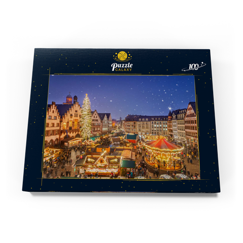 Weihnachtsmarkt auf dem Römerberg, Frankfurt 100 Puzzle Schachtel Ansicht3