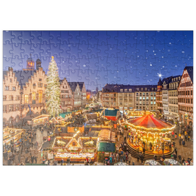 Darstellung des Puzzle-Motivs Weihnachtsmarkt auf dem Römerberg, Frankfurt – Puzzleteile: 200