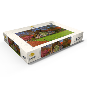 Alternative Darstellung des Puzzle-Motivs Bauernhaus in Sauensiek, Niedersachsen, Deutschland – Puzzleteile: 1000