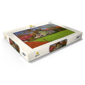 Alternative Darstellung des Puzzle-Motivs Bauernhaus in Sauensiek, Niedersachsen, Deutschland – Puzzleteile: 200