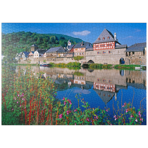 puzzleplate Altes Wirtshaus an der Lahn, Lahntal, Rheinland-Pfalz 1000 Puzzle