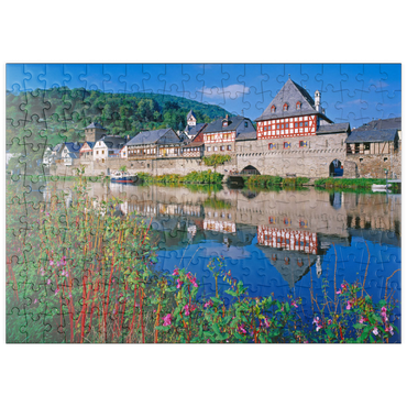 puzzleplate Altes Wirtshaus an der Lahn, Lahntal, Rheinland-Pfalz 200 Puzzle