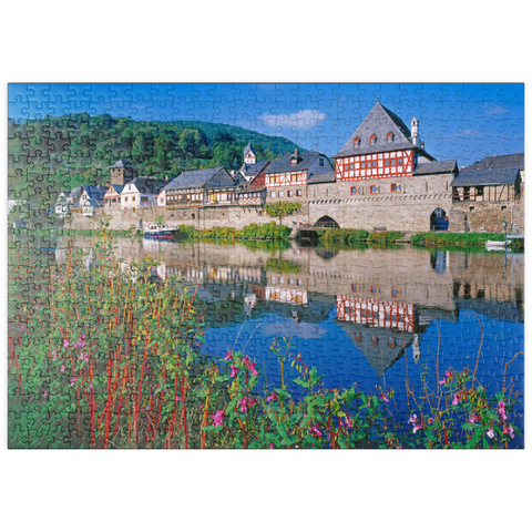 puzzleplate Altes Wirtshaus an der Lahn, Lahntal, Rheinland-Pfalz 500 Puzzle