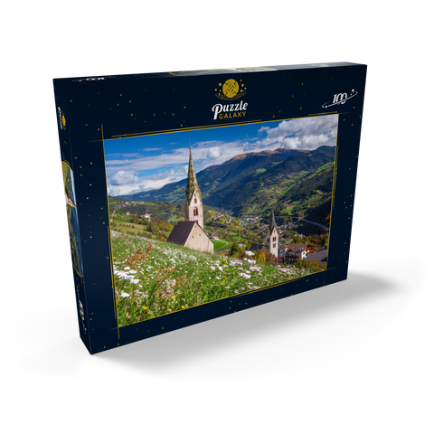 Villanders gegen Klausen und Kloster Säben, Provinz Bozen, Trentino-Südtirol 100 Puzzle Schachtel Ansicht2