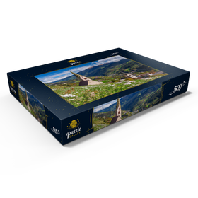Alternative Darstellung des Puzzle-Motivs Villanders gegen Klausen und Kloster Säben, Provinz Bozen, Trentino-Südtirol – Puzzleteile: 500