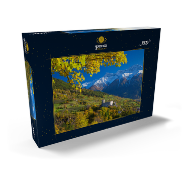 Churburg gegen Stilfser Joch Nationalpark, Schluderns, Vinschgau, Trentino-Südtirol 1000 Puzzle Schachtel Ansicht2
