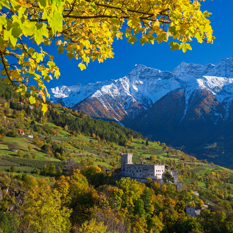 Churburg gegen Stilfser Joch Nationalpark, Schluderns, Vinschgau, Trentino-Südtirol 1000 Puzzle 3D Modell